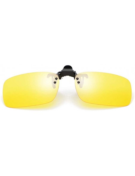 Sport Polarized Clip-on Sunglasses Anti-Glare Driving Glasses for Prescription Glasses - Yellow - C31947WO2NR $9.31