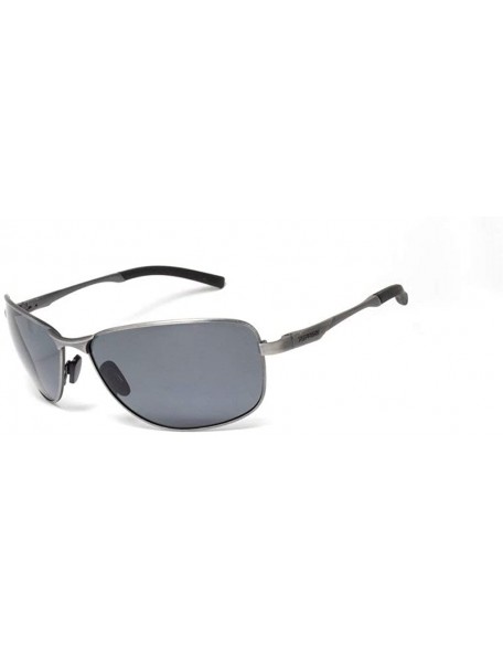 Rectangular Mainbrace Sunglasses & Carekit Bundle - Antique Silver / Smoke Polarized - C718OENE2N3 $60.94