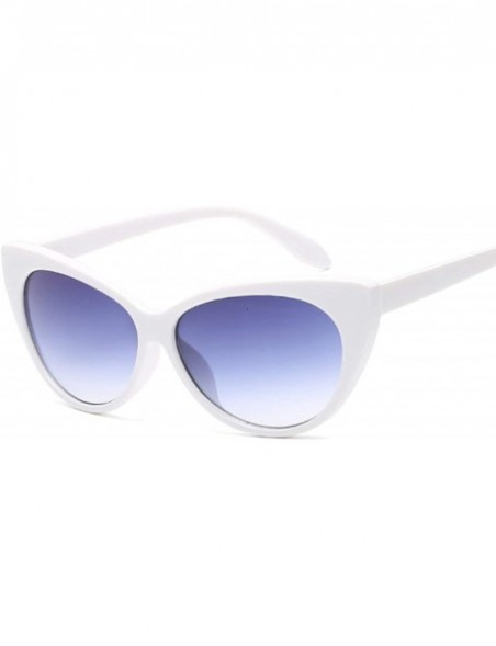 Cat Eye Small Classic Women Sunglasses Vintage Luxury Plastic Cat Eye Sun Glasses UV400 Fashion - Black Gray - C71985IO970 $3...