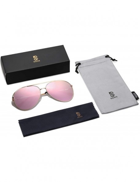 Aviator Polarized Oversized Aviator Sunglasses for Men Women Mirrored Lens MYSTYLE SJ1108 - CD18LQWE40N $18.07