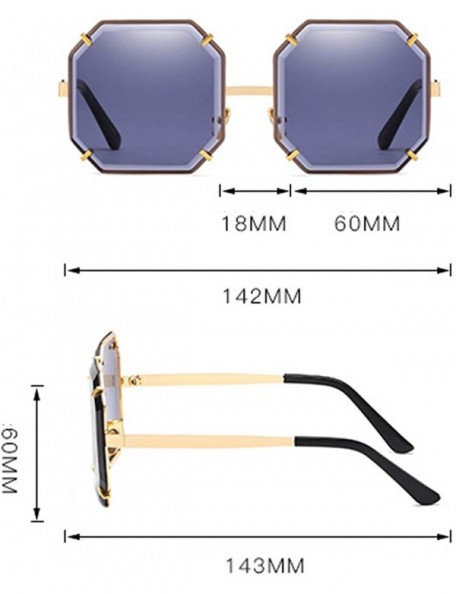 Oversized Polarized Sunglasses Polygon Protection Activities - Style 1 - C818TQW075H $18.54