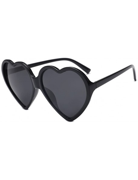 Semi-rimless Fashion Heart Rimless Sunglasses - U - C21908ROR52 $10.54