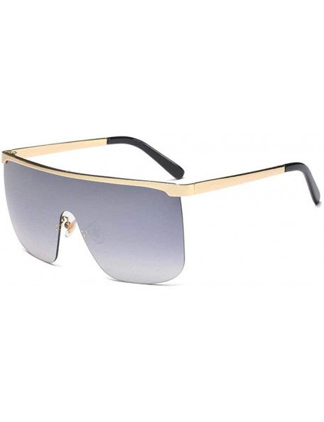 Aviator Oversized Mask Sunglasses Men Women Fashion Shades UV400 Vintage C3 Gold Gray - C3 Gold Gray - CZ18YKUKEGS $15.14