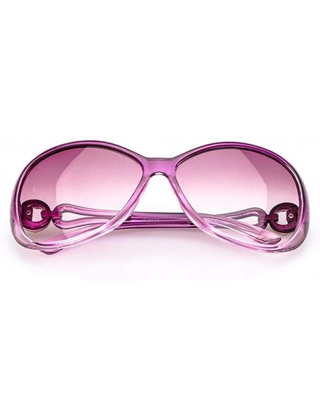 Oval Almost Women Fashion Oval Shape UV400 Framed Sunglasses Sunglasses for Ladies - Light Purple - C9194L3R3QG $21.54