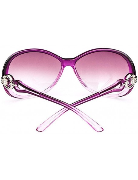 Oval Almost Women Fashion Oval Shape UV400 Framed Sunglasses Sunglasses for Ladies - Light Purple - C9194L3R3QG $21.54