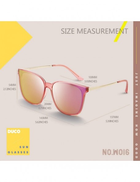 Oval Vintage Round Polarized Retro Sunglasses for Women UV Protection W016 - Transparent Pink - CG196EY9KS3 $23.71