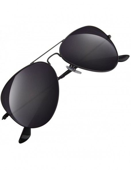 Aviator Aviator Sunglasses Polarized - Unisex Shades with Accessories - Matt Black - CE1879GODK3 $26.94