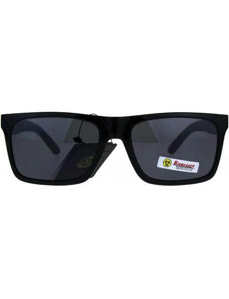 Rectangular Biohazard Sunglasses Mens Sporty Fashion Rectangular Shades UV 400 - Black - C81895Z27AT $8.72