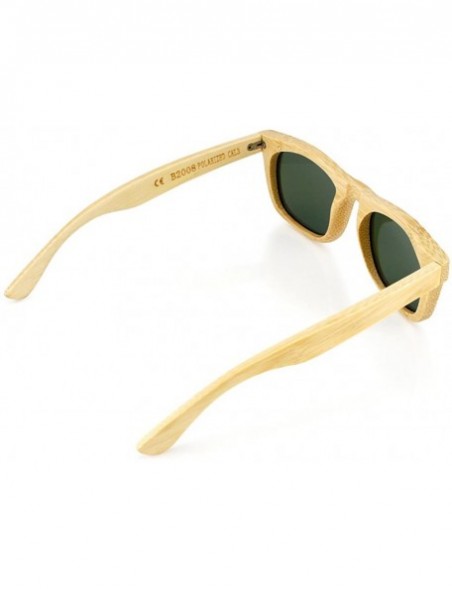 Round Polarized Bamboo lightweight Wood Vintage Sunglasses Men Women Eyewear - Red - CH127DGRDIH $17.22