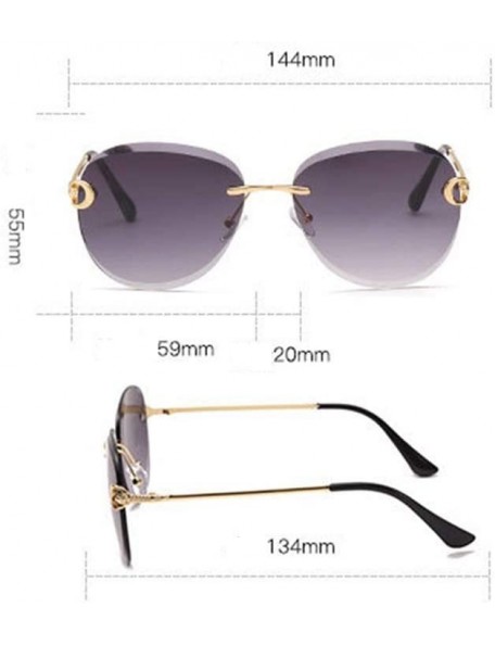 Sport Fashionable Metal Sunglasses Unisex Thin Face Big Frame Sunglasses - 5 - CL19058WNWS $35.93