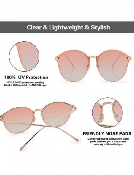Oversized Cat Eye Sunglasses for Women Oversized Mirrored UV Protection Metal Frame Sunglasses for Traveling Driving - CN18Y4...