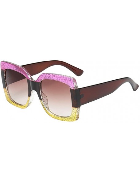 Square Oversized Polarized Sunglasses Classic Eyeglasses - A - CG18YRZL8GO $6.95