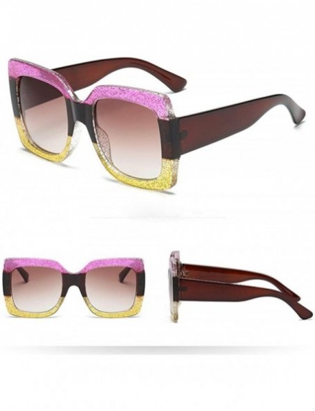 Square Oversized Polarized Sunglasses Classic Eyeglasses - A - CG18YRZL8GO $6.95