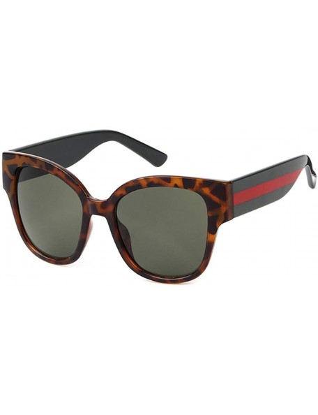 Oversized Women Oversized Square Sunglasses Luxury Brand Designer Big Tortoise Shell Frame Female Shades Sun Glasses - C7 - C...