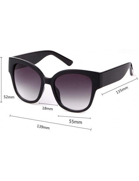 Oversized Women Oversized Square Sunglasses Luxury Brand Designer Big Tortoise Shell Frame Female Shades Sun Glasses - C7 - C...