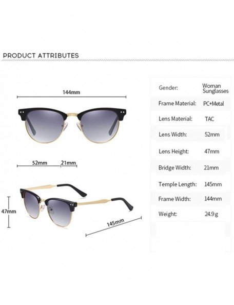 Rimless Sunglasses Polarized Semi Rimless Glasses Protection - CL198QZLO8G $18.68