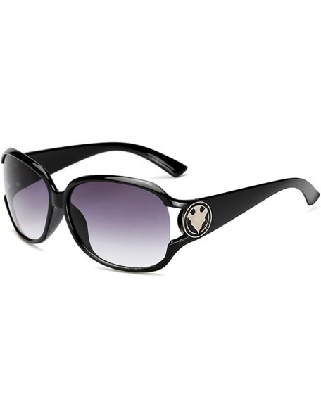 Goggle Womens Oversized Sunglasses Vintage Fashion Glasses for Driving Outdoor - Black - CC18RMRESZE $19.17
