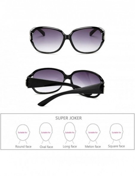 Goggle Womens Oversized Sunglasses Vintage Fashion Glasses for Driving Outdoor - Black - CC18RMRESZE $9.36