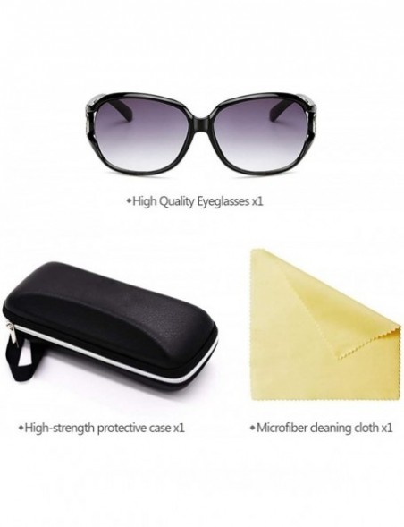 Goggle Womens Oversized Sunglasses Vintage Fashion Glasses for Driving Outdoor - Black - CC18RMRESZE $9.36