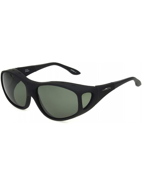 Rectangular Women's Haven-rainier Rectangular Fits Over Sunglasses - Rubberized Black/Grey Lens - CN11418SUSD $21.39