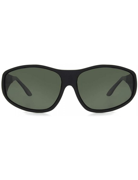 Rectangular Women's Haven-rainier Rectangular Fits Over Sunglasses - Rubberized Black/Grey Lens - CN11418SUSD $21.39