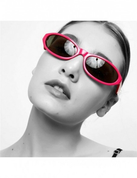 Oval 5Pcs Men Novelty Oval Cat Eye Sunglasses Punk Vintage Shades Club Outdoor - CU190C3GYCO $20.26