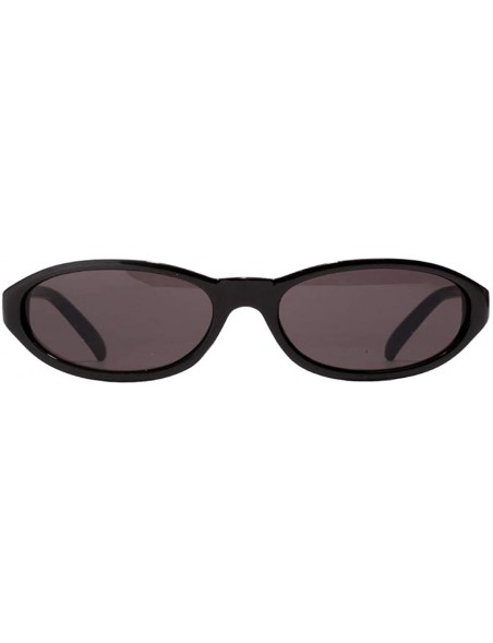 Oval 5Pcs Men Novelty Oval Cat Eye Sunglasses Punk Vintage Shades Club Outdoor - CU190C3GYCO $20.26