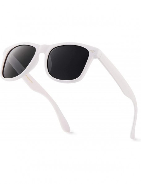 Rimless Classic Polarized Sunglasses - Matte White - Smoke - CL11OXK2TRR $22.03