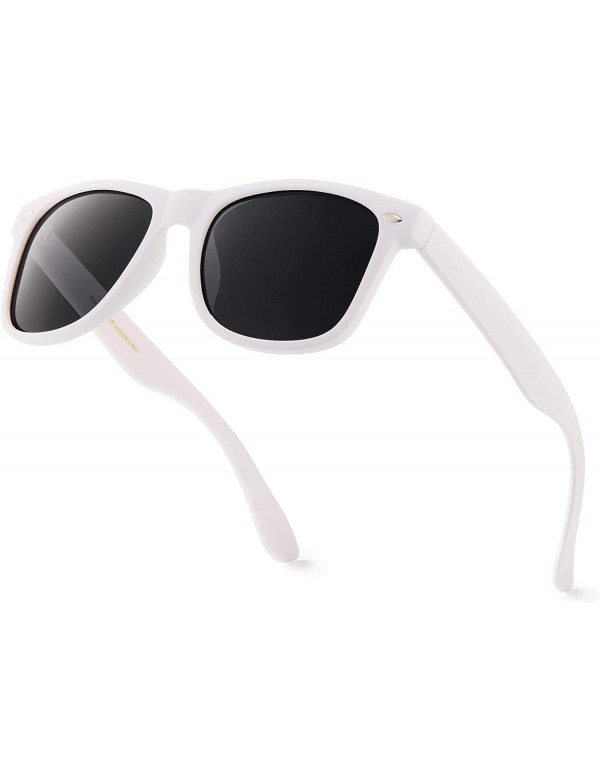 Rimless Classic Polarized Sunglasses - Matte White - Smoke - CL11OXK2TRR $13.56