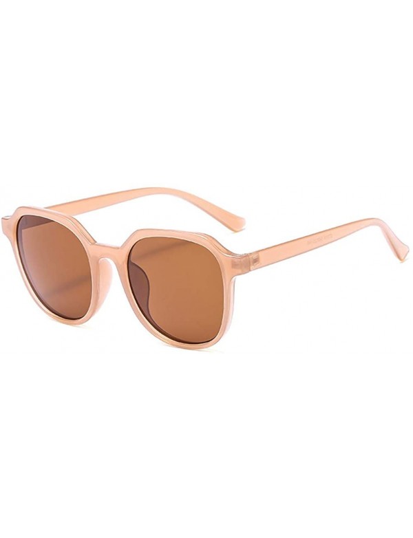 Round Fashion Round HD Sunglasses for Women - UV400 Protection - Beach - Shopping - Jelly - CG18X7XSQEE $10.35