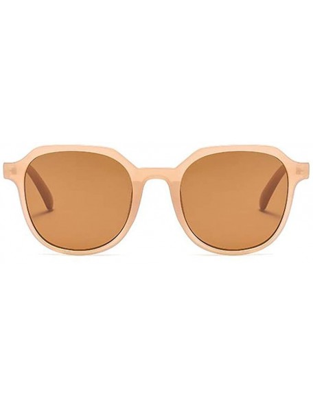 Round Fashion Round HD Sunglasses for Women - UV400 Protection - Beach - Shopping - Jelly - CG18X7XSQEE $10.35