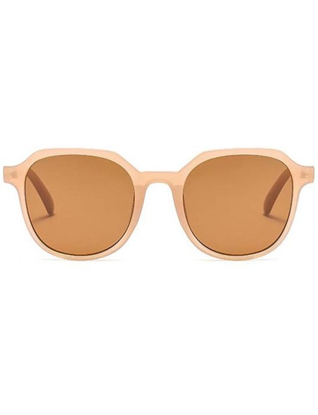 Round Fashion Round HD Sunglasses for Women - UV400 Protection - Beach - Shopping - Jelly - CG18X7XSQEE $10.35