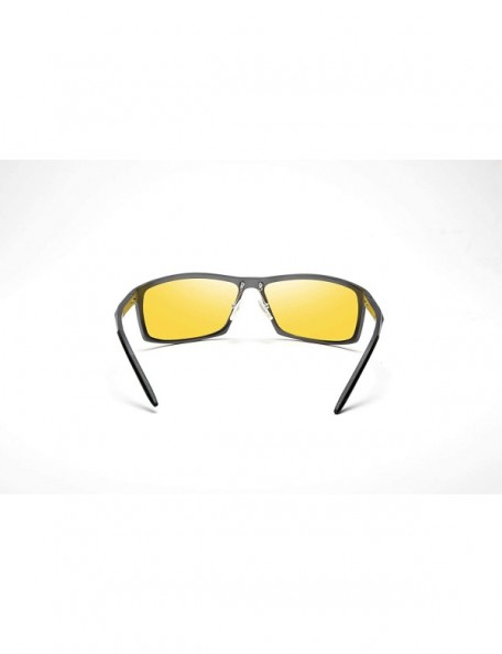 Oval Night Vision Glasses- Polarized Anti Glare Driving glasses for Men with Stylish Case - Nvg-g9001 - CK192K5GGHR $8.62