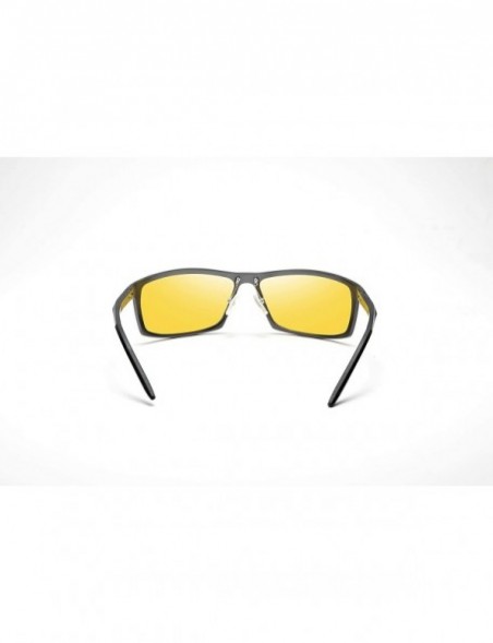 Oval Night Vision Glasses- Polarized Anti Glare Driving glasses for Men with Stylish Case - Nvg-g9001 - CK192K5GGHR $8.62