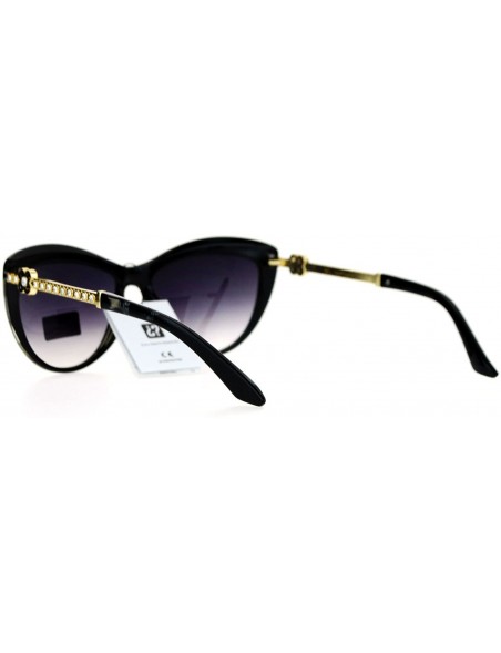 Cat Eye Womens Rhinestone Flower Jewel Cat Eye Sunglasses - Grey Reptile - C712EO5O7ON $13.99