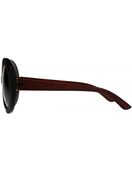 Oversized Vintage Fashion Sunglasses Womens Oversized Round 60's Shades UV 400 - Brown - CY18C7TA39D $8.94