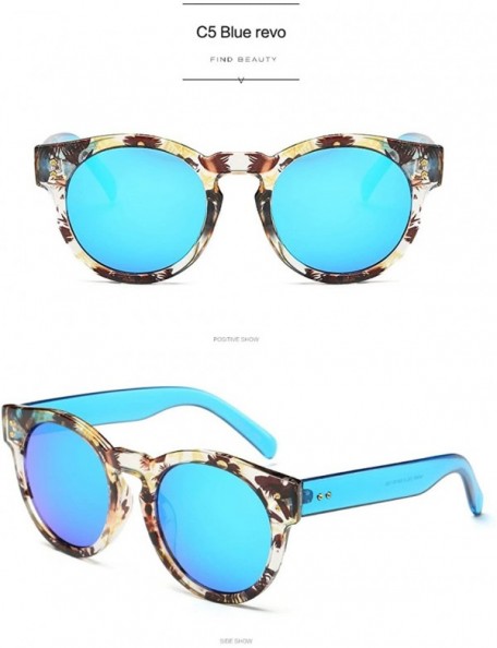 Oversized Luxury Sunglasses Women Brand Designer Steampunk Vintage Hip Hop Glasses 996995Y - Blue - CW185RQOOWH $9.66