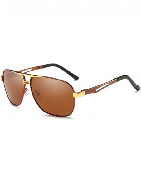 Aviator stylish smooth assembly line frame- polarized- 100% UV resistant - Gold Brown - CK1868GSZ76 $14.16