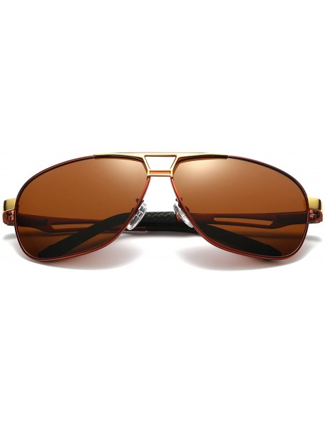 Aviator stylish smooth assembly line frame- polarized- 100% UV resistant - Gold Brown - CK1868GSZ76 $14.16