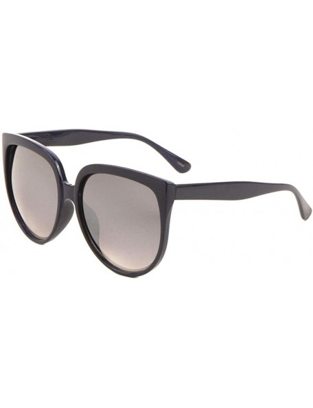 Cat Eye Oversized Retro Thick Brow Round Cat Eye Sunglasses - Grey - CB197S76LA3 $26.80
