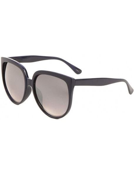 Cat Eye Oversized Retro Thick Brow Round Cat Eye Sunglasses - Grey - CB197S76LA3 $12.67