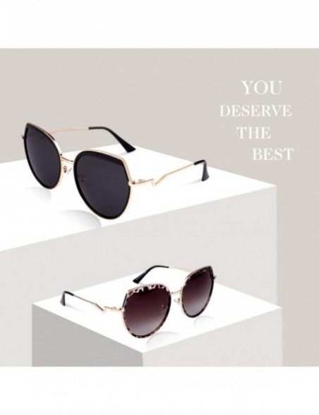 Oversized Fashion Oversized Polarized Sunglasses for Women Cat Eye Shades-FZ56 - Brown Frame/Brown Lens - CI18TL74RU0 $19.21