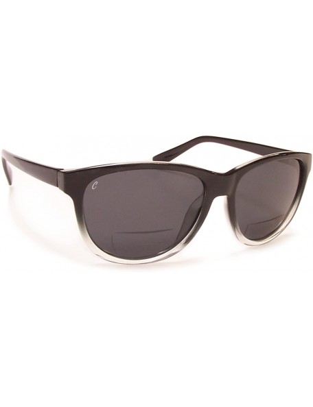 Sport Polarized Bifocal Reader Sunglass - Black/Clear Fade/Gray - CR11T7XLB47 $49.36