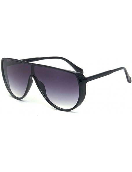 Square Retro square sunglasses for women men oversized frame colorful lens flat top sunglasses UV400 protect - 2 - CN196YZO7G...