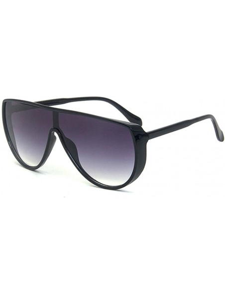 Square Retro square sunglasses for women men oversized frame colorful lens flat top sunglasses UV400 protect - 2 - CN196YZO7G...