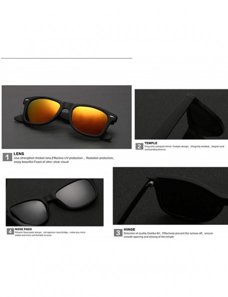 Square Polarized Men's Sunglasses Unisex Style Metal Hinges Polaroid Lens Top Quality Oculos De Sol - No3 - CT197Y70EZ9 $30.50