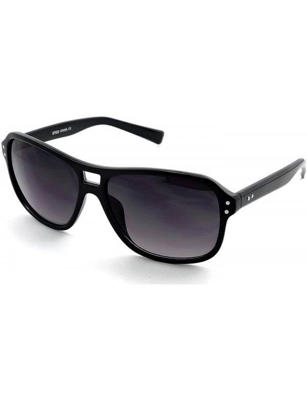 Aviator Sunglasses - mod. FINE BLOW Aviator style - man woman STYLISH fashion cult VINTAGE - Black - C11942QQKSX $24.60