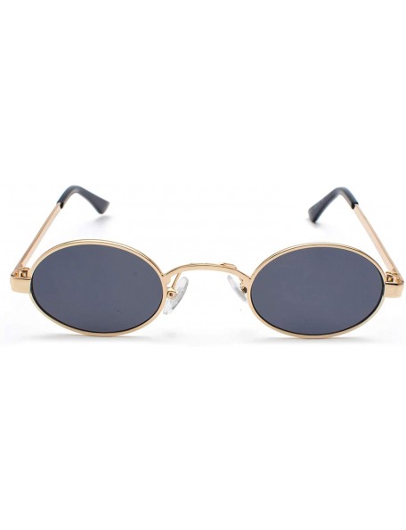 Goggle Tiny Oval Sunglasses Men Small Frame Vintage Women Sun Glasses Retro Round Decoration - Gold With Clear - CL198AHNI2Y ...