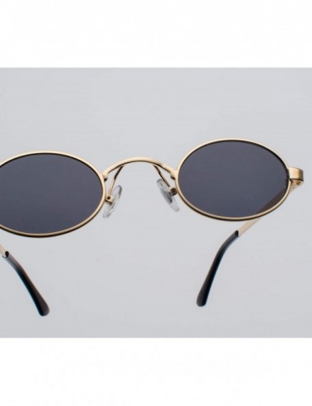 Goggle Tiny Oval Sunglasses Men Small Frame Vintage Women Sun Glasses Retro Round Decoration - Gold With Clear - CL198AHNI2Y ...