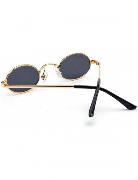 Goggle Tiny Oval Sunglasses Men Small Frame Vintage Women Sun Glasses Retro Round Decoration - Gold With Clear - CL198AHNI2Y ...